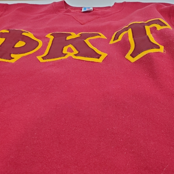 Vintage 80s Russell Phi Kappa Tau Greek Fraternity Crewneck Sweatshirt S College - Picture 5 of 13